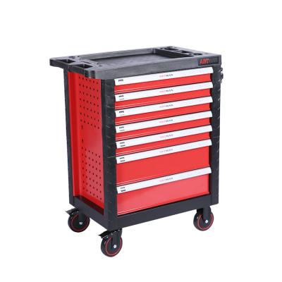 China Tool Garage Packing Steel Tool Cabinet with Tools and Heavy Duty Tool Box with 7 Drawer Tool Box and Slide Door for sale