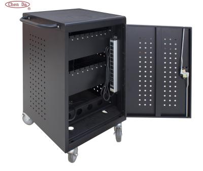 China filler & Hot Sale Metal 32 Bay Laptop/Tablet Storage Cheap Charging Cart With Wheels for sale