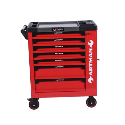 China 2020 Best Selling 7 Drawers Tool Trolley With Side Door In Europe Market-4 CD-3307EDGE for sale