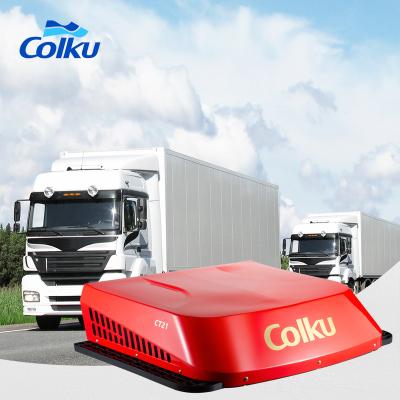 中国 Colku Brand Rooftop DC 12/24V Truck Cab Parking Air Conditioner Knocked Down Type Parking Cooler 880*668*195mm(outside) 560*530*167mm(insde) 販売のため