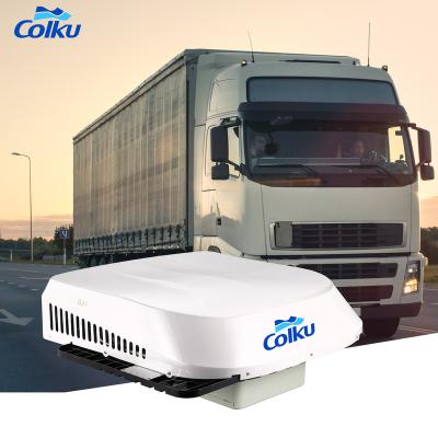 China 2022 New Design Auto Parts 12/24V Electric Truck Cabin Air Conditioner With DC Compressor For MAN Scania Volvo 1 Year Warranty 976*894*355mm for sale