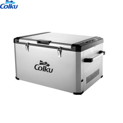 중국 Colku brand factory wholesale price 12v 24v refrigeration mini sports caravan fridge 40W unit rv large capacity 60 liters 판매용