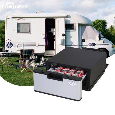 Китай China-chic New Colku Drawer Fridges for Caravan RV Boat DC 23L Removable Built-in Fridge Freezers Mini Refurbished Cooler 12v 24v продается