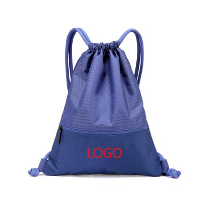 China Custom Waterproof Drawstring Logo Nylon Basketball String Fitness Drawstring Gym Backpack For Outdoor Sports for sale