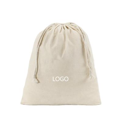 China Wholesale String Eco Design Canvas Printed Cotton Canvas Drawstring Bags Packaging Custom Logo Muslin Suction String Bag Small for sale