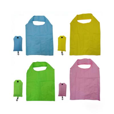 China Fashionable Easy Carry Polyester Pocket Storage Foldable Tote Bags Reusable Shopping Bag for sale