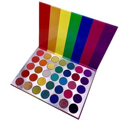 China Other 35 Pressed Glitter High Dye Eyeshadow Stamp Palettes Sellers Private Label Eyeshadow Palette for sale