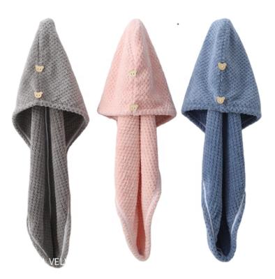 China QUICK DRY Towel Manufacturers Microfiber Hair Turban Wraps Super Towel Water Absorbency Hair Towel for sale