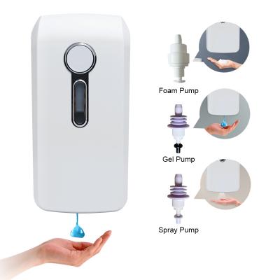 China Foam Hote Sale ABS Liquid Soap Dispenser Pump 1000ml Soap Dispenser Plastic White Pipes Sensor Automatic ABS Liquid Soap Dispenser for sale