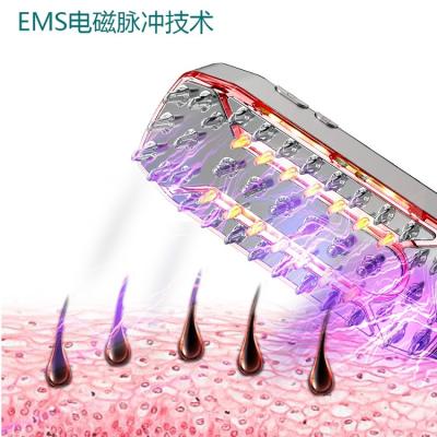 China For Home Use Wholesale OEM 2 in 1 Nutritive Liquid Hair Regrowth Brush Electric Stimulate Infrared Electric Scalp Massager Laser Hair Comb for sale