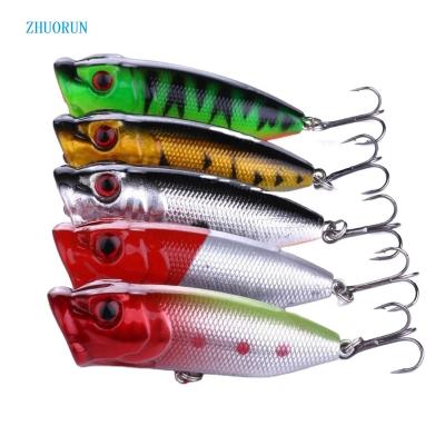 China ZHUORUN Hot Selling Plastic Fishing Tackle Lure 65Mm 16g Tuna Baits Big Popper Saltwater for sale