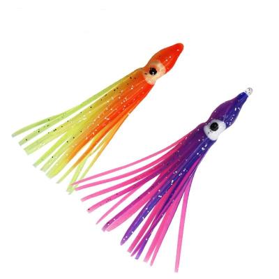 China Outdoor Activities Fishing ZHUORUN Customization Rubber Squid Baits Soft Lures Tuna Sailfish Baits Mix Colors 5cm 9cm 11cm Octopus Fishing for sale