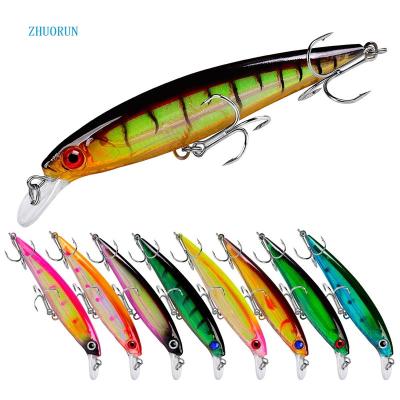 China ABS ZHUORUN Hard Plastic Spray Shark 110mm/13.4G 10 Colors Hard Baits Floating Minnow Fishing Lures for sale