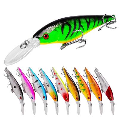 China ABS ZHUORUN 3D Eyes Minnow Hard Plastic Realistic Fishing Lures Crankbait Wobblers Swimbait Hard Casting Sinking Fishing Tackle for sale