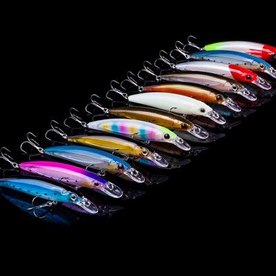 China ABS Plastic 12colors Wholesale Minnow Groundbaits ZHUORUN Groundbait PESCA Wobbler Lure Fishing Tackle Luminous Carp Fishing Lures for sale