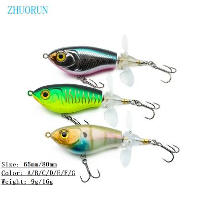 China ABS Plastic Hot Selling Bionic Bionic Lure Bass Water Lure Thruster Blackfish 9g 65mm/16g 80mm Bionic Fishing Lure for sale