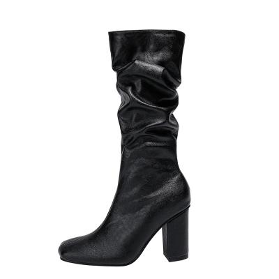 China Hard-Wearing Autumn-winter block heeled boots women's boots for sale