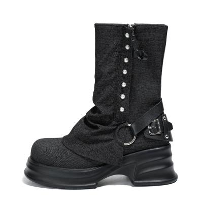 China Fashion Trend Denim fashion boots for women's boots for sale