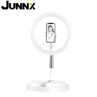 China Mini Junnx OEM Photo Photographic Lighting Studio Fill Light LED Selfie Ring Light 30cm Stand For Livestream Makeup Video for sale