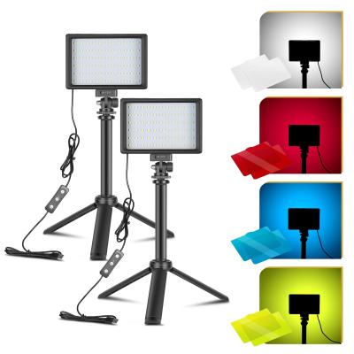 China Mini Junnx OEM Photographic Lighting Studio LED Fill Light 5600K Tripod Stand Holder For Live Streaming for sale