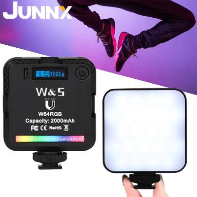 China Junnx Rs2 RGB W64 LED Video Photography Fill Light Dimmable High Power Panel PORTABLE Ultra Bright Vlog Light for Smartphone and Camera for sale