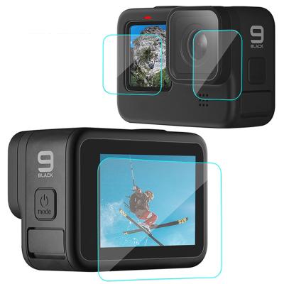 China Protect Action Cameras Go Hero 9 Pro Screen Protector, Back Front Tempered Glass Screen For Gopro Hero 9 Black Lens Protective Film for sale