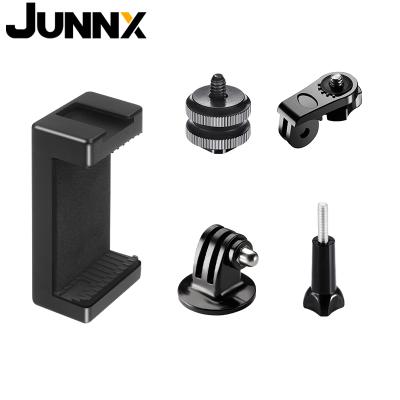 China Mount and Protect Cameras Anywhere Adapter Mount Clip Clamp JUNNX 1/4 MINI Hot Cold Shoe Action Tripod for Gopro Hero 10 9 8 7 Sony Canon Black DSLR for sale