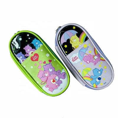 China Schools & Cute Cartoon PVC School Student Bag Bear Pencil Bag Child Transparent Yuhong Waterproof Stationery Storage Pencil Case Offices for sale