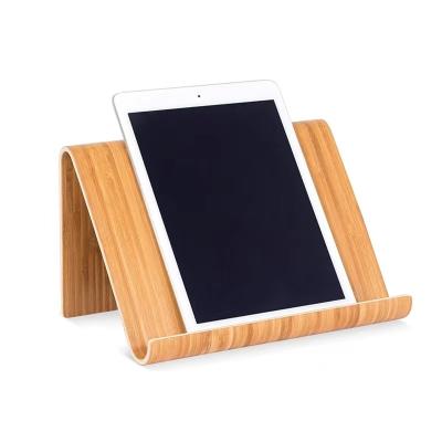 China Hot Selling Ipad Sustainable Natural Wooden Stand Stander Mobile Cell Phone Holder for ipad iphone for sale