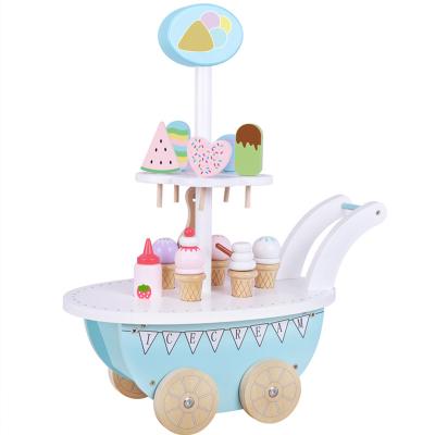 China Wooden Kids Gift Education Learning American Ice Cream Van Role Play DIY Games Gifts For Kids Baby Children for sale