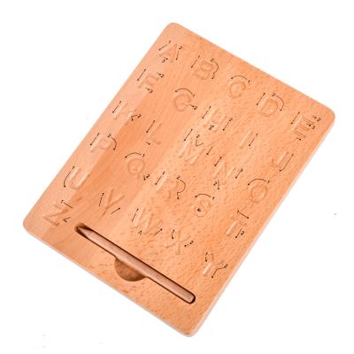 China Alphabet Writing Wooden Alphabet Wordpad DIY Writing Toys Education Learning School Role Play Christmas Birthday Gift For Kids Adults for sale