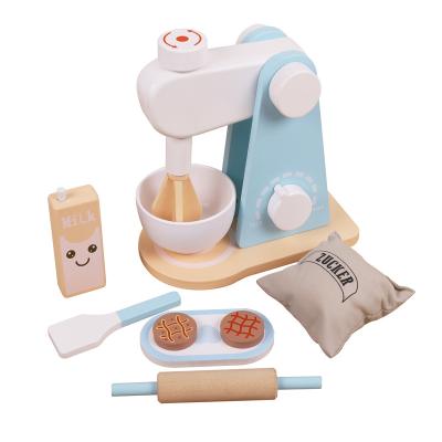 China Role Play Solid Wood Wooden Mixer Set Early Education Toys Kitchen Tableware Life Skills Bithday Christmas Gifts For Kids for sale