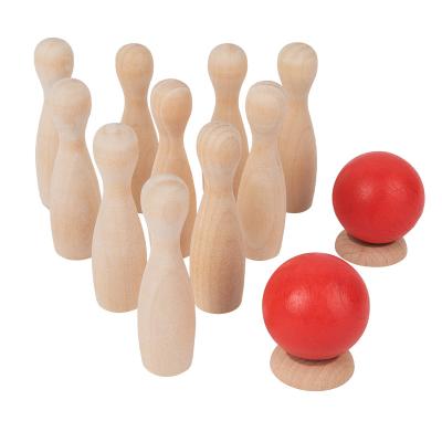 China Early Education Wooden Education Learning Table Bowling Game For Special Kids Children Adults for sale