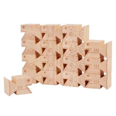 China Early Education Wooden Education Learning Expression Balance Block Game Set DIY Fishes For Special Kids Children Adults for sale