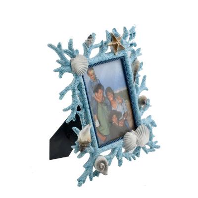 China Europe Style And Souvenir Beach Unique Gift Sea Ocean Shell Themed Stylish Photo Picture Frame for sale