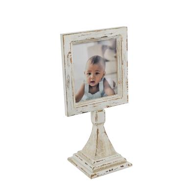 China Wholesale Europe Style High Quality Funny Distressed Rustic Wooden Photo Frame Picture Holder Fhoto Frame for sale