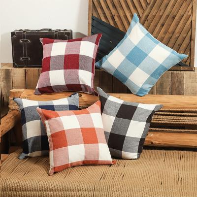 China Home Anti-Static Sofa Pillow Cover Decorative Lattice Pillowcase Geometry Square Cushion Pillow Case Fashion Cushion Cover for sale