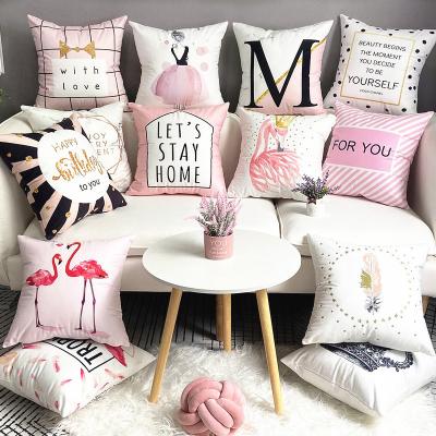 China Custom Home Decor Sofa Pillowcase Digital Printed Cushion Cover Factory Anti-Static Decorative Chair Cushion Shape for sale