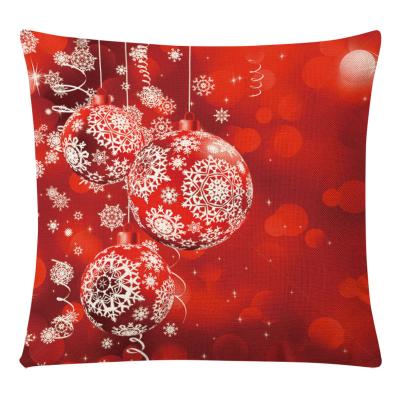 China Christmas Party Decorative Cushion Cover 18x18in Holiday Decor Anti-Static Canvas Pillow Cover Christmas Decorative Pillow Case For Sofa Chair for sale