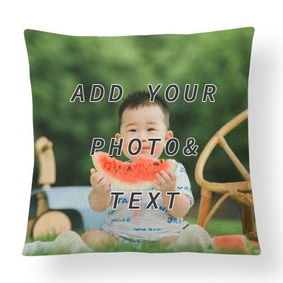 China Anti-static Custom Digital Printing White Short Plush Cushion Covers Outer Cover 45x45cm Pillow Case for sale