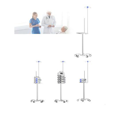 China Wheels Hospital Trolley Price 180cm Infusion Trolley For Holding Trolleys And Infusion Pump And Syringe Pump Hand Carts Medical Equpment for sale