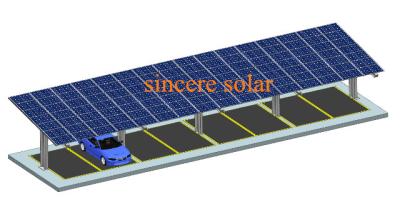 China Single Rows Middle pole Solar Carport Mounting System for sale