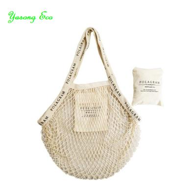 China Wholesale Hot Handled Mesh Cotton Shopping Bag Customize Foldable Tote Bag for sale