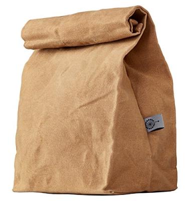 China Recyclable Waxed Canvas Cotton Lunch Bags Brown Paper Bag Styled Classic Up-to-date Reusable And Washable, Worthbuy Lunch Box For Men And Women for sale