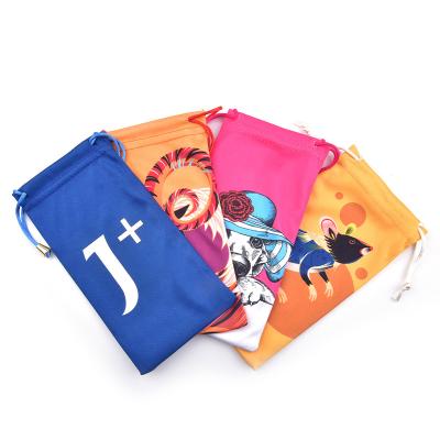 China Promotional Mobile Phone Recyclable Microfiber Glass OEM ODM Microfiber Drawstring Bags Small Jewelry Pouch Pouch Gift Bag for sale