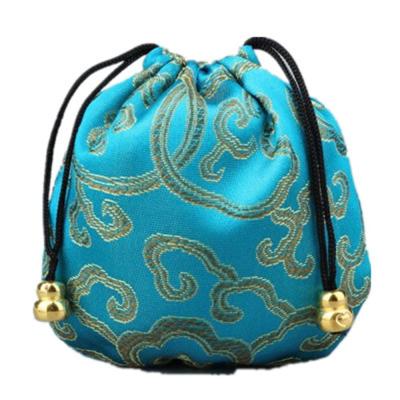 China Reusable Jewelry Gift Pouch Coin Pouch Purse Gift Bag Drawstring Bag Silk Party Grocery Bags for sale