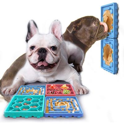 China Good Quality Automatic Durable Fun Pet Interactive Slow Feeder Dog Licking Tray Food Plate Dog Bowl for sale