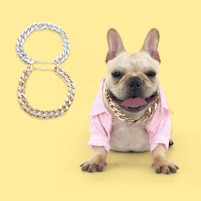 China Peaktoppets Luxury Medium Solid Dog Choke Small Medium Solid Dog Collar Pet Personalized Outdoor Walking Chain Collars and Leashes for sale