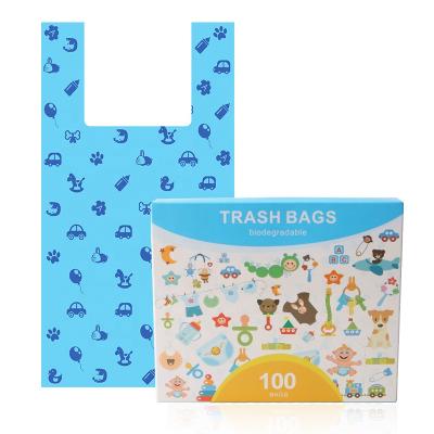 China New Design Viable Biodegradable Pet Waste Bags Roll Up Eco Friendly Pet Poop Waste Bag Wholesale For Dogs for sale