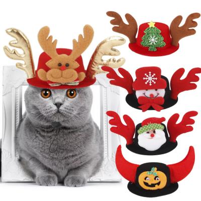 China Viable Wholesale Peaktoppets Christmas Halloween Pet Party Custom Design Cat Hat Pet Accessories Dog Hat for sale